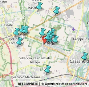 Mappa Via Nino Bixio, 20065 Inzago MI, Italia (1.71333)