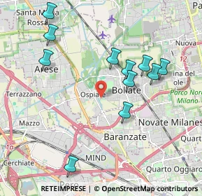 Mappa Via Montrasi, 20021 Bollate MI, Italia (2.05545)