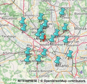 Mappa Via Montrasi, 20021 Bollate MI, Italia (6.66316)