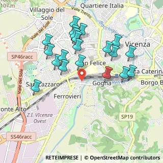 Mappa Via G. Maganza, 36100 Vicenza VI, Italia (0.971)