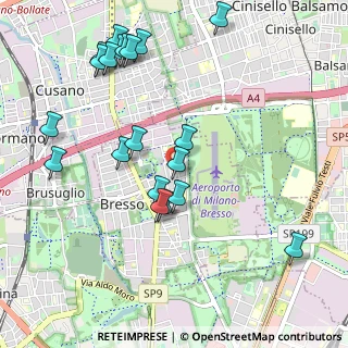 Mappa Via Cazzaniga, 20091 Bresso MI, Italia (1.126)