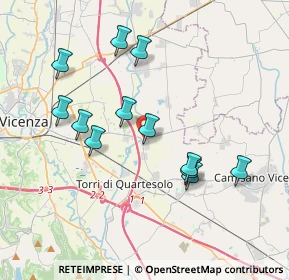 Mappa Viale della Vittoria, 36040 Torri di Quartesolo VI, Italia (3.5925)