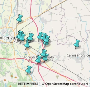 Mappa Viale della Vittoria, 36040 Torri di Quartesolo VI, Italia (3.44333)