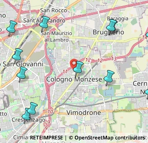 Mappa 20093 Cologno Monzese MI, Italia (3.10077)