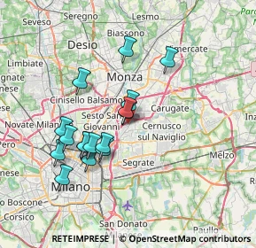 Mappa 20093 Cologno Monzese MI, Italia (6.4525)