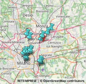 Mappa 20093 Cologno Monzese MI, Italia (6.74647)