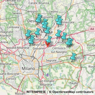 Mappa 20093 Cologno Monzese MI, Italia (6.76765)