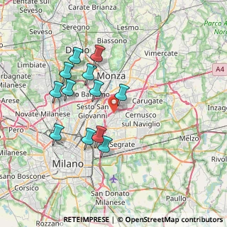 Mappa 20093 Cologno Monzese MI, Italia (6.94083)