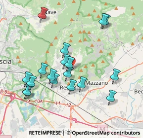 Mappa Via Molinetto, 25082 Botticino BS, Italia (3.85722)