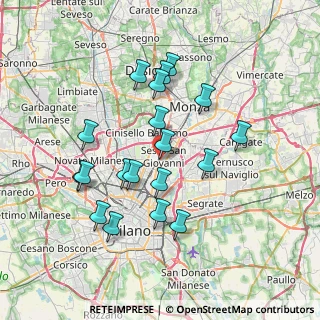 Mappa Via Umberto Fogagnolo, 20099 Sesto San Giovanni MI, Italia (6.88474)