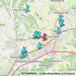 Mappa Via Pegoruzzo, 36051 Creazzo VI, Italia (1.84786)