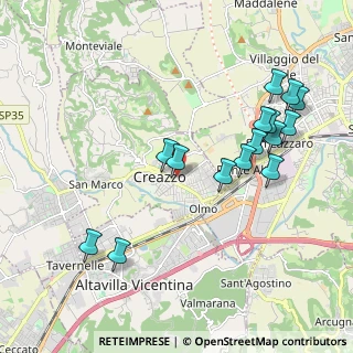 Mappa Via Pegoruzzo, 36051 Creazzo VI, Italia (2.09667)