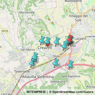 Mappa Via San Francesco, 36051 Creazzo VI, Italia (1.64923)