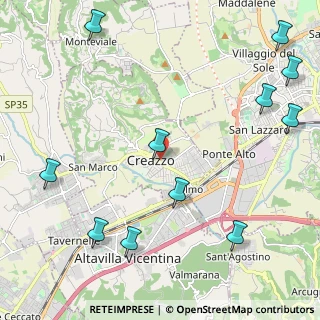 Mappa Via San Francesco, 36051 Creazzo VI, Italia (2.89273)