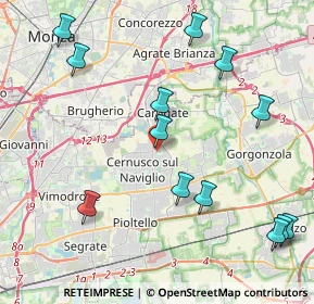 Mappa Via Pablo Neruda, 20063 Cernusco sul Naviglio MI, Italia (4.91077)