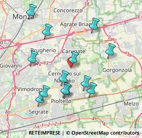 Mappa Via Pablo Neruda, 20063 Cernusco sul Naviglio MI, Italia (3.85538)