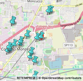 Mappa Via Pietro Micca, 20093 Cologno Monzese MI, Italia (1.3115)