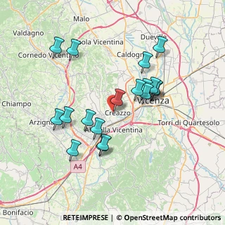 Mappa Via Crosara, 36051 Creazzo VI, Italia (6.85833)