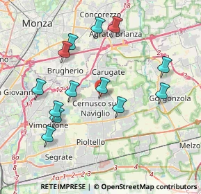 Mappa Via Pola, 20063 Cernusco sul Naviglio MI, Italia (3.89923)