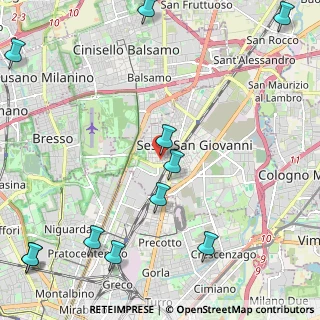 Mappa Via Carlo Cattaneo, 20099 Sesto San Giovanni MI, Italia (3.09273)