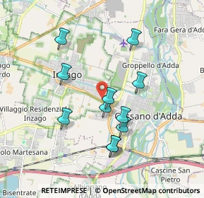 Mappa Prolungamento di Via di Vittorio, 20065 Inzago MI, Italia (1.64727)