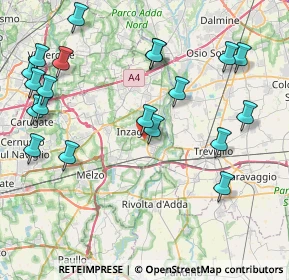 Mappa Prolungamento di Via di Vittorio, 20065 Inzago MI, Italia (9.773)