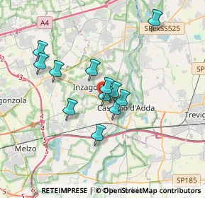 Mappa Prolungamento di Via di Vittorio, 20065 Inzago MI, Italia (2.87333)