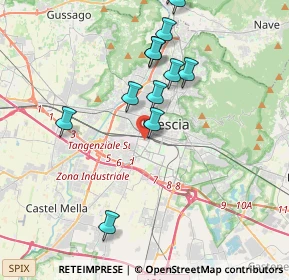 Mappa Via Toscana, 25125 Brescia BS, Italia (4.23615)