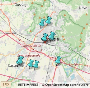 Mappa Via Toscana, 25125 Brescia BS, Italia (3.14091)