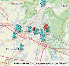 Mappa Via Toscana, 25125 Brescia BS, Italia (3.51333)