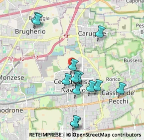 Mappa Via Adua, 20063 Cernusco sul Naviglio MI, Italia (1.97923)