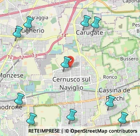 Mappa Via Adua, 20063 Cernusco sul Naviglio MI, Italia (3.06727)