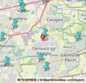 Mappa Via Adua, 20063 Cernusco sul Naviglio MI, Italia (3.03091)