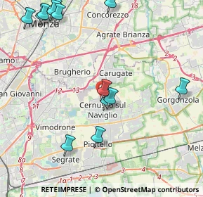 Mappa Via Adua, 20063 Cernusco sul Naviglio MI, Italia (5.13769)