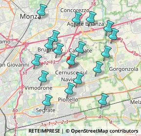 Mappa Via Adua, 20063 Cernusco sul Naviglio MI, Italia (3.72556)