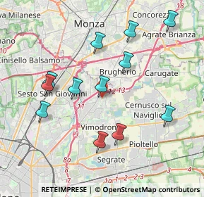 Mappa Via A. Arosio, 20093 Cologno Monzese MI, Italia (3.90333)