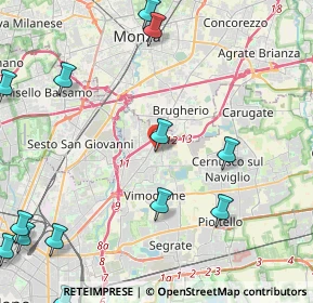 Mappa Via A. Arosio, 20093 Cologno Monzese MI, Italia (6.17077)