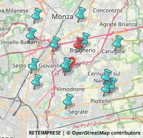 Mappa Via A. Arosio, 20093 Cologno Monzese MI, Italia (3.86133)