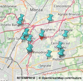 Mappa Via A. Arosio, 20093 Cologno Monzese MI, Italia (3.64267)