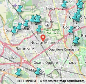 Mappa Via della Repubblica, 20026 Novate Milanese MI, Italia (2.79)