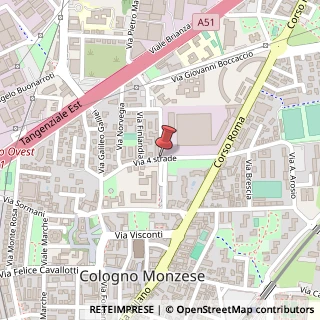 Mappa Via Quattro Strade, 33, 20093 Cologno Monzese, Milano (Lombardia)