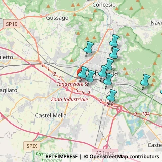 Mappa Via Sondrio, 25125 Brescia BS, Italia (3.93667)