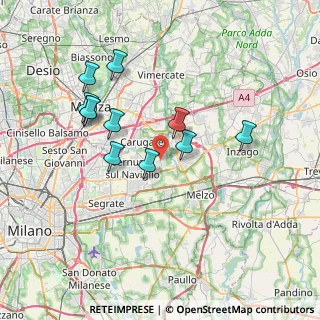 Mappa Strada per Cernusco, 20060 Bussero MI, Italia (6.84909)