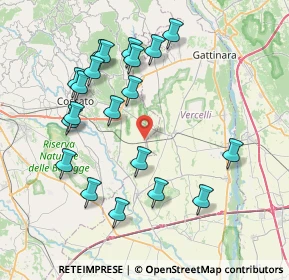 Mappa Via Strada Buronzina, 13040 Rovasenda VC, Italia (8.0725)