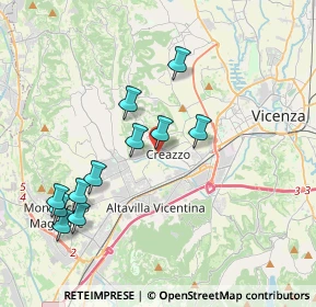 Mappa Via Brigata Orobica, 36051 Creazzo VI, Italia (3.89182)