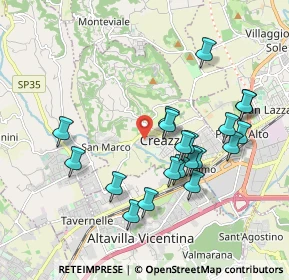 Mappa Via Brigata Orobica, 36051 Creazzo VI, Italia (1.8475)