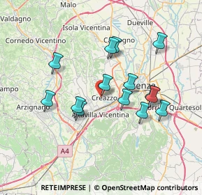 Mappa Via Brigata Orobica, 36051 Creazzo VI, Italia (6.44857)