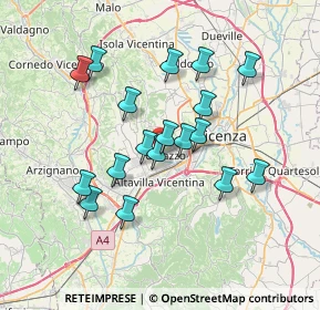 Mappa Via Brigata Orobica, 36051 Creazzo VI, Italia (6.30944)