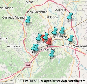 Mappa Via Brigata Orobica, 36051 Creazzo VI, Italia (5.58364)