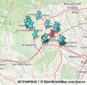 Mappa Via Brigata Orobica, 36051 Creazzo VI, Italia (10.766)